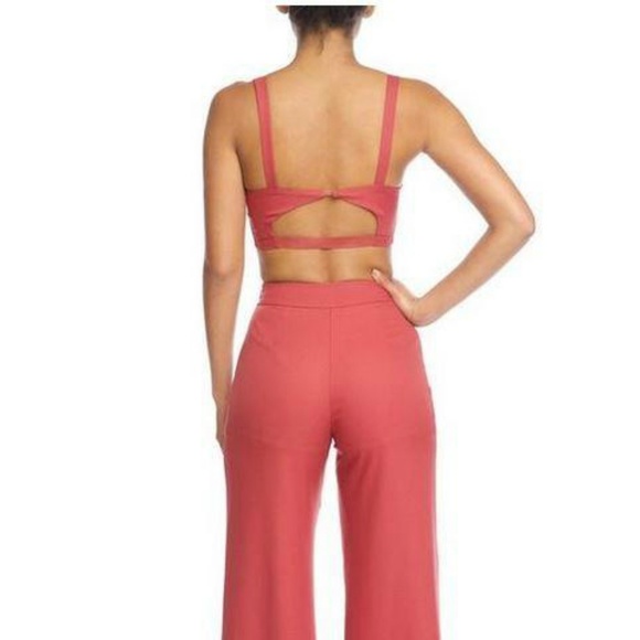 2 Pc Rose Crepe Pant Set - Picture 2 of 2